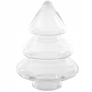 Sklenená vianočná dekorácia Sigma-Glass 27x21 cm vianočný stromček